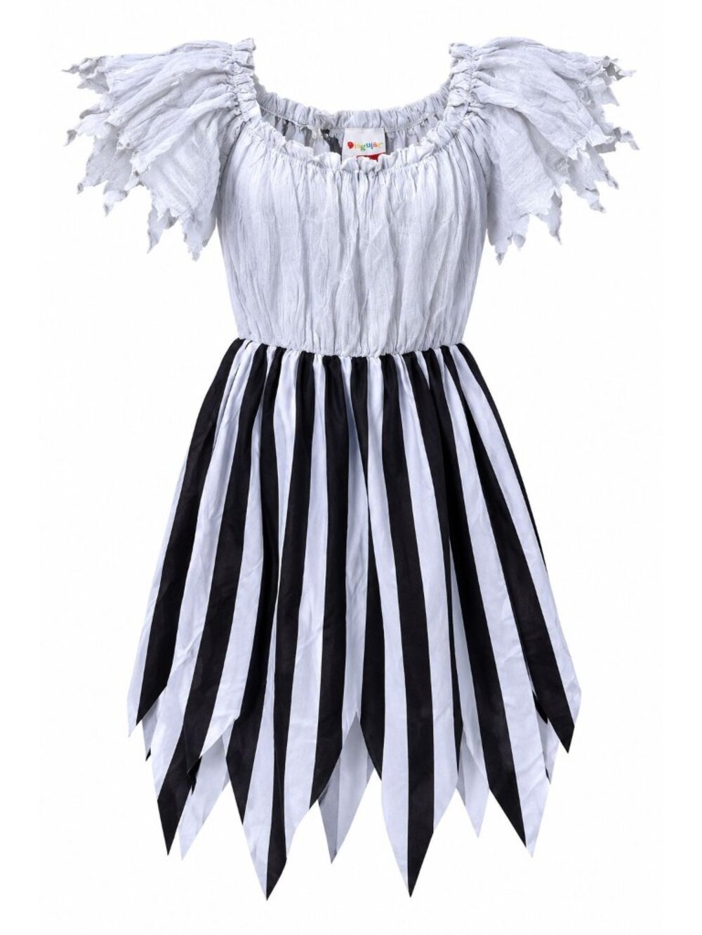 Disguise 8 10 White Black Striped Dress Pirate Costume Lightweight Layering